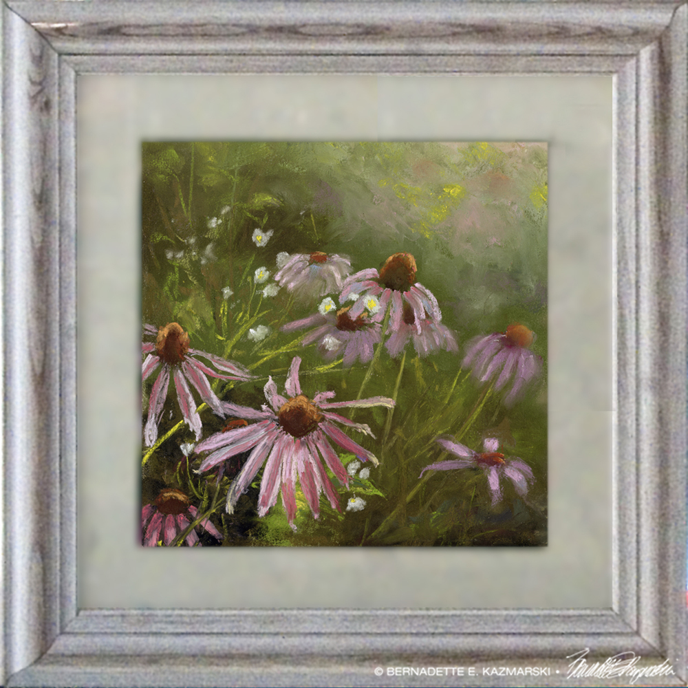 Evening Wildflowers, framed.