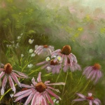 Evening Wildflowers, pastel, 10 x 14 © Bernadette E. Kazmarski