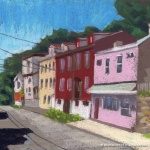 Facades, North Side Pittsburgh, 10.5 x 15, pastel © Bernadette E. Kazmarski