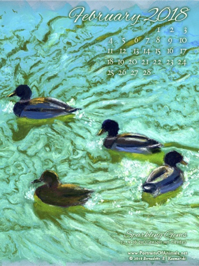 Desktop calendar, 600 x 800 for iPad, Kindle and other readers.