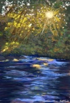 Summer Sunset, Robinson Run, 12 x 18, pastel © Bernadette E. Kazmarski