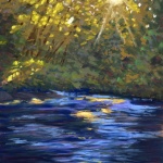 Summer Sunset, Robinson Run, 12 x 18, pastel © Bernadette E. Kazmarski