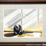 Sunbath, framed.