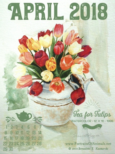 Desktop calendar, 600 x 800 for iPad, Kindle and other readers.