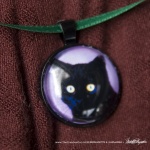 Bella in Purples Cabochon Pendant
