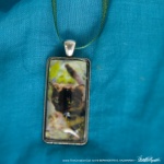 Kelly in Forget me Nots Cabochon Pendant