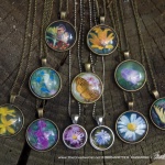 Wildflowers Butterflies of the Panhandle Trail Cabochon Pendants