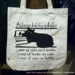 Ailurobibliophile bag closeup.