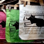 Ailurobibliophile bags in colors.