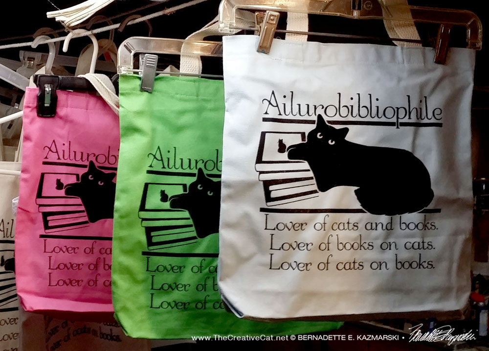 Ailurobibliophile bags in colors.