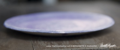 Bath 6" Decorative Dish in Violet from the edge.