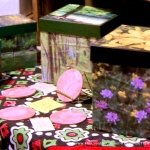 Trail images cube keepsake boxes.