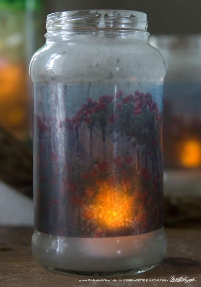 Red Climbers Votive