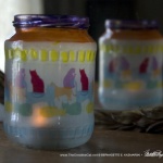 Colorful Kitties Feline Votive