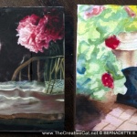 Peaches and Peonies and Garden Sketch With Mimi Tiles