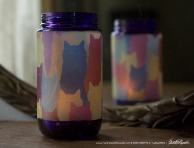 Inscrutable Patterns Feline Votive