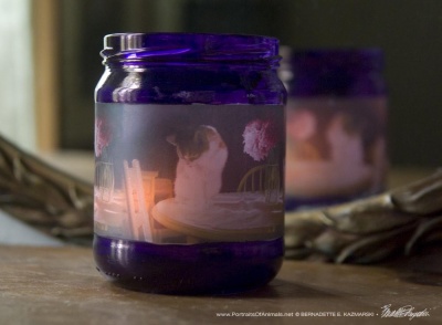 Peaches and Peonies Feline Votive
