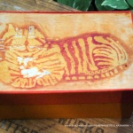 Ginger Cheshire Kitty Batik Keepsake