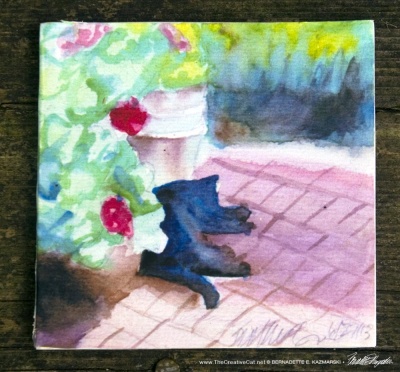 Garden Sketch With Mimi tile (original version).