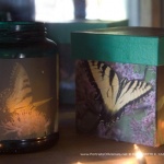 Butterflies votive and keepsake