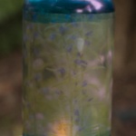 Hyssop and Butterfly votive, tall