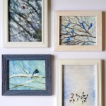 Winter Birds, framed set