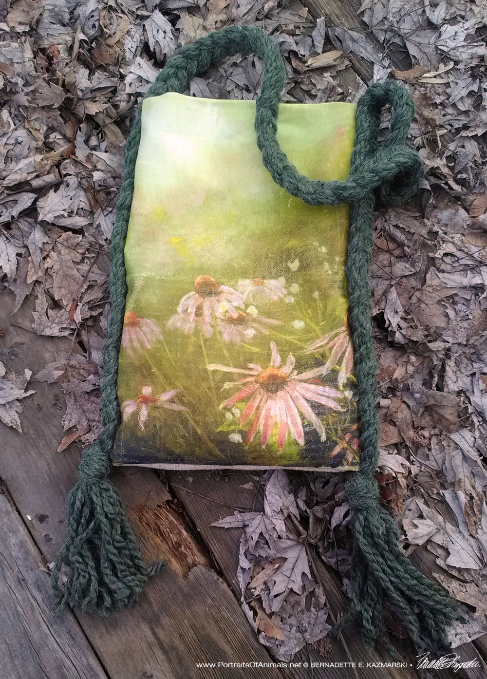 handmade purse or tote bag with my art and design