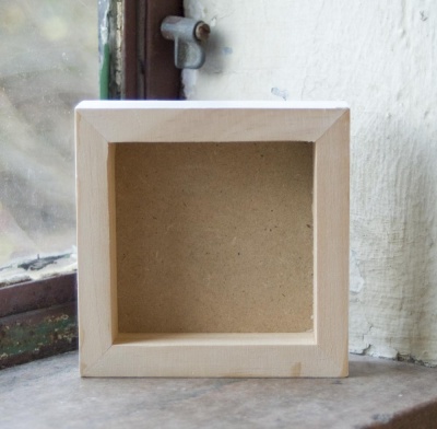 back of wooden panel
