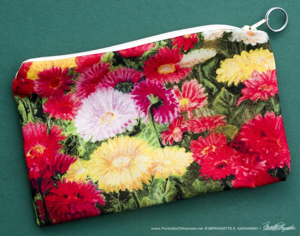 Greenhouse Gerberas small accessory bag.