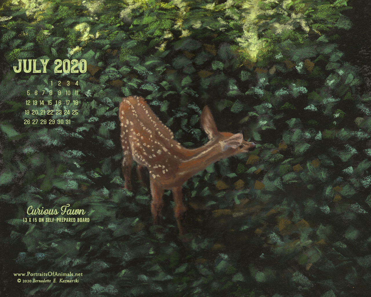 Desktop calendar, 1280 x 1024 for square and laptop monitors.
