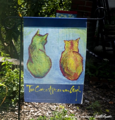 cat garden flag