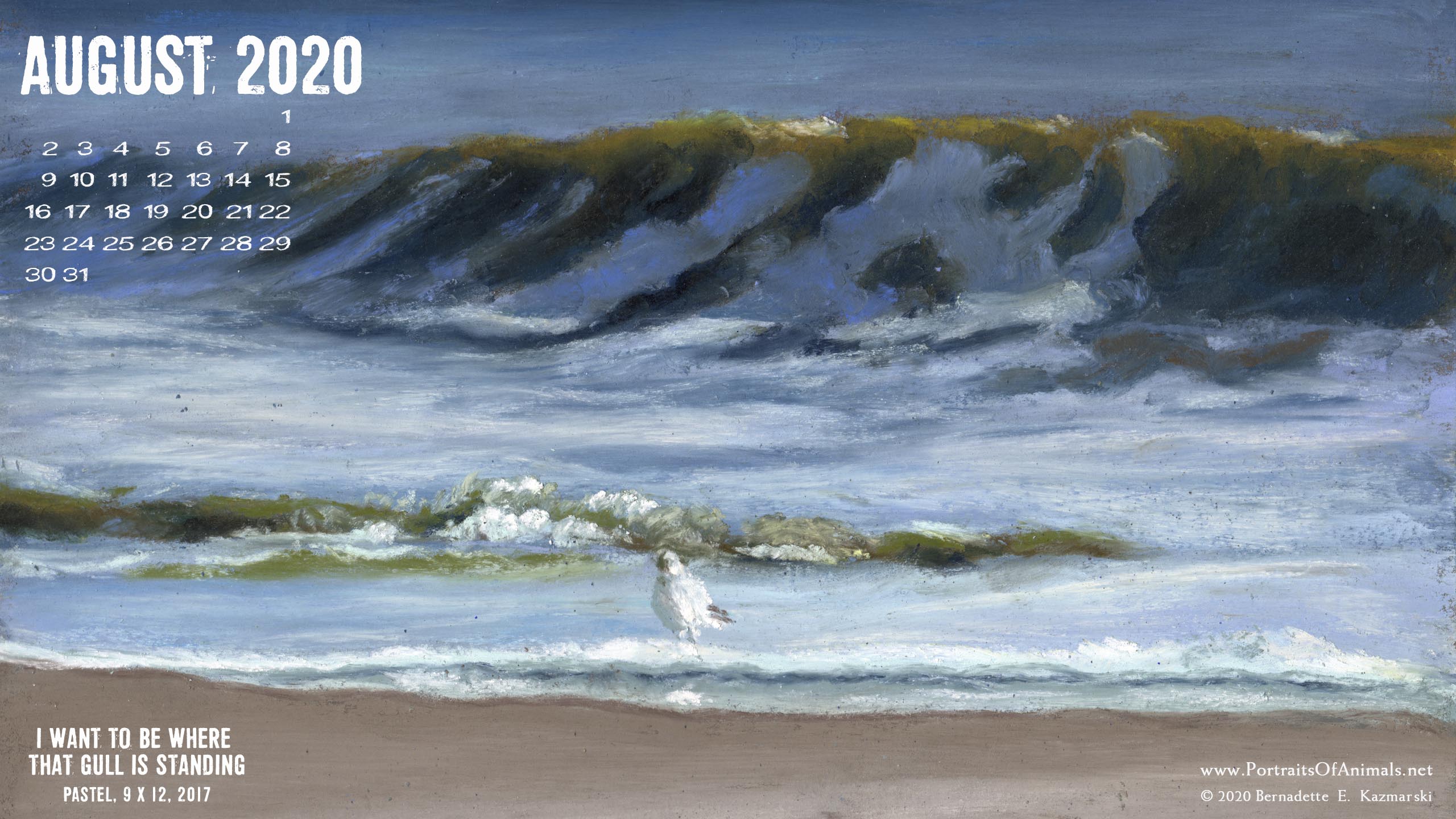 Desktop calendar 2560 x 1440 for HD and wide screens.