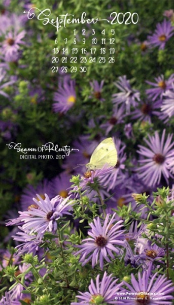Desktop calendar, 400 x 700 for mobile phones.