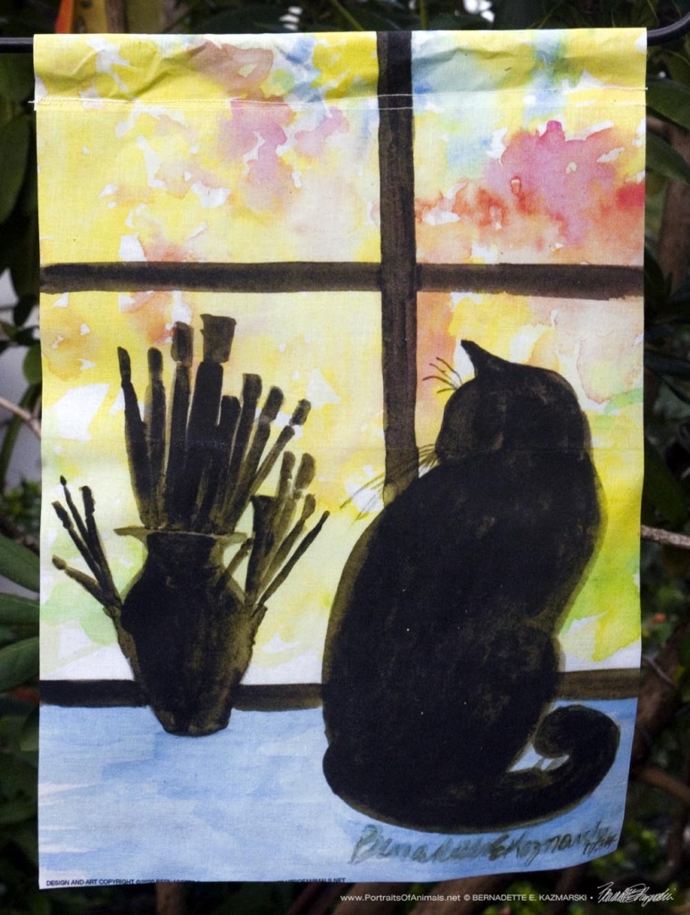 Studio Window, Autumn Garden Flag