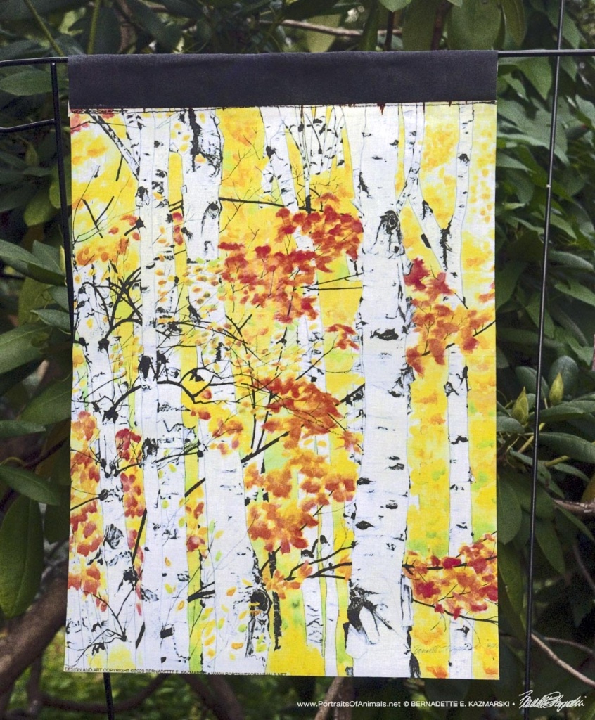 Garden Flag, Birches 1 Radiance