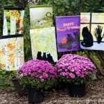 A selection of garden flags.