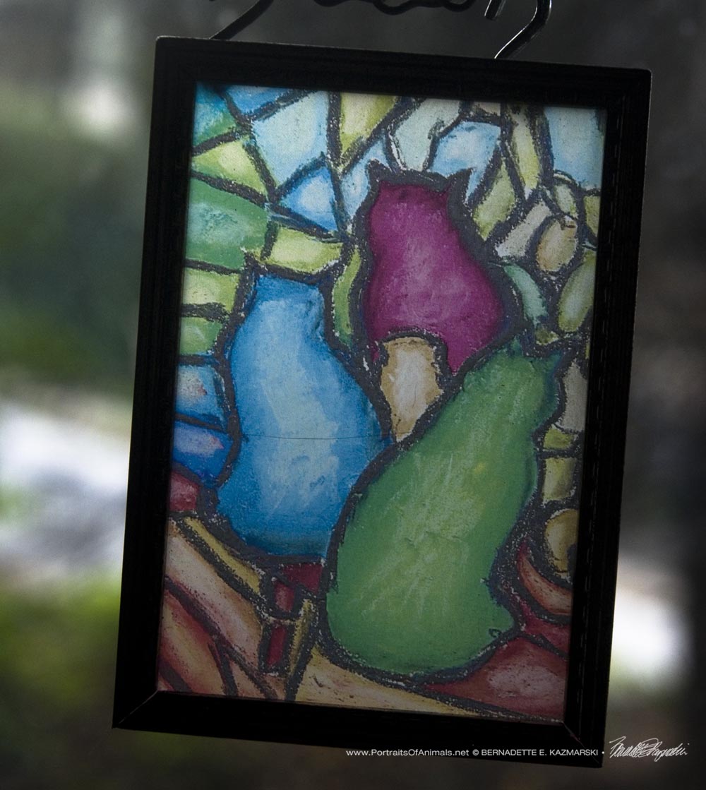 Suncatcher in recycled picture frame