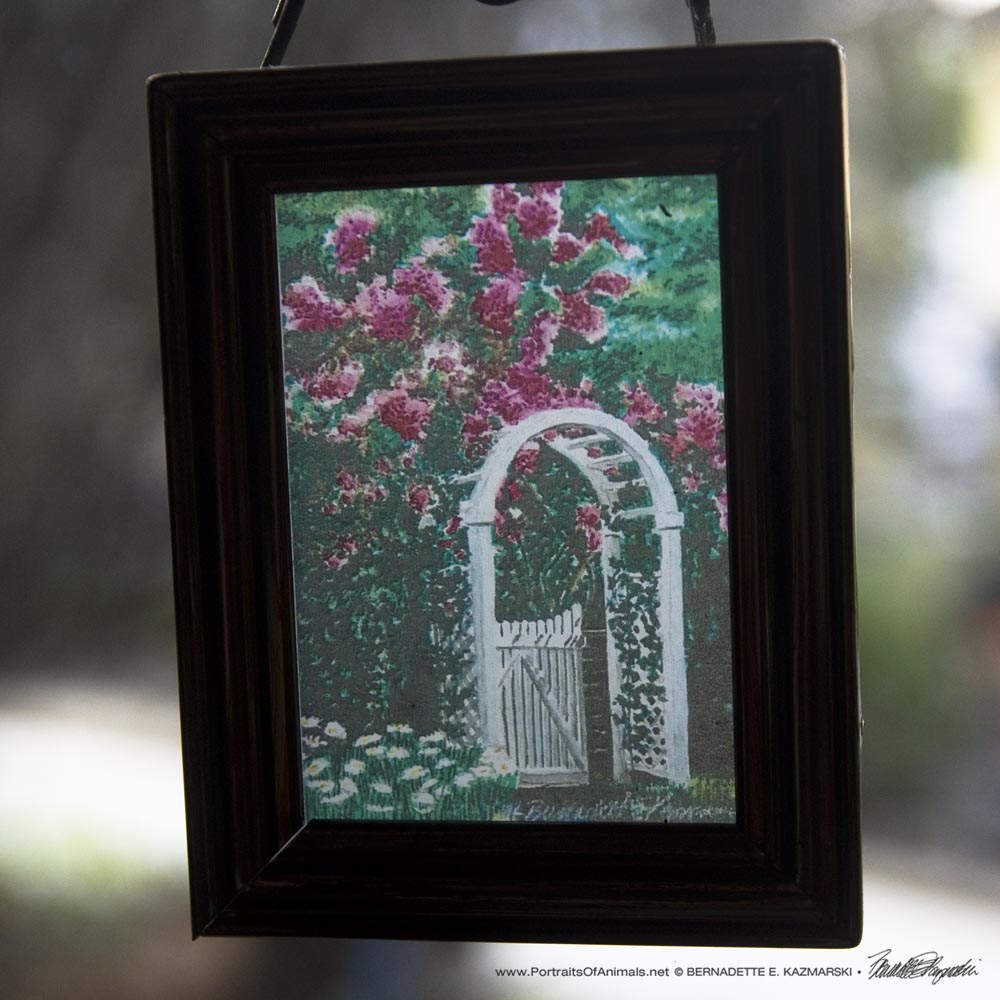 Suncatcher in recycled picture frame