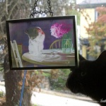 Suncatcher in recycled picture frame