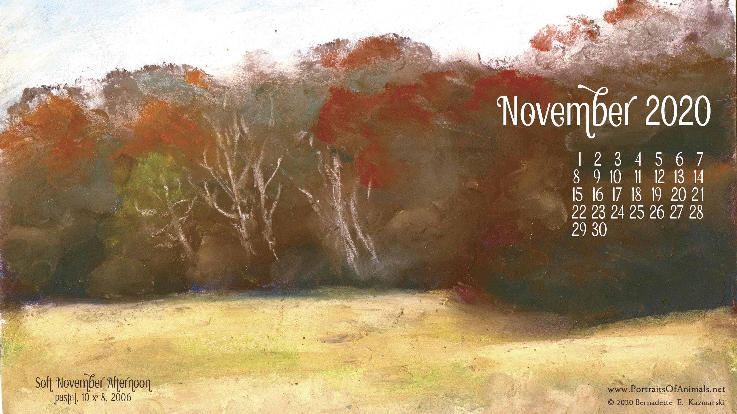 Desktop calendar 2560 x 1440 for HD and wide screens.