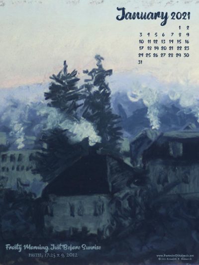 Desktop calendar, 600 x 800 for large mobile devices and tablets.
