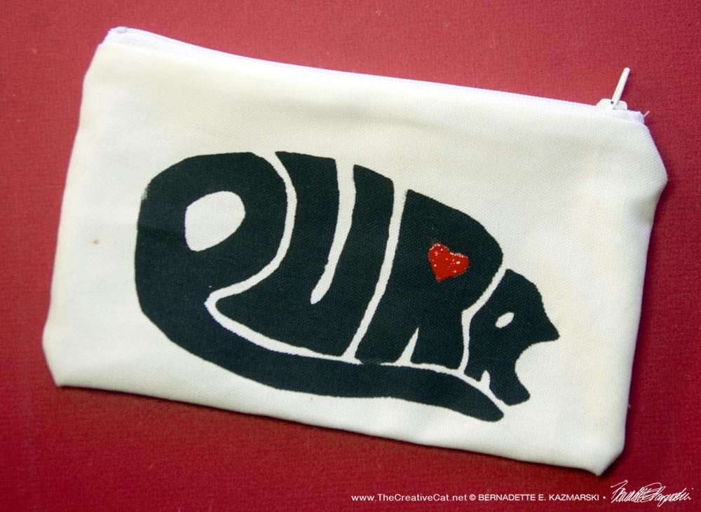 cat art accessory bag