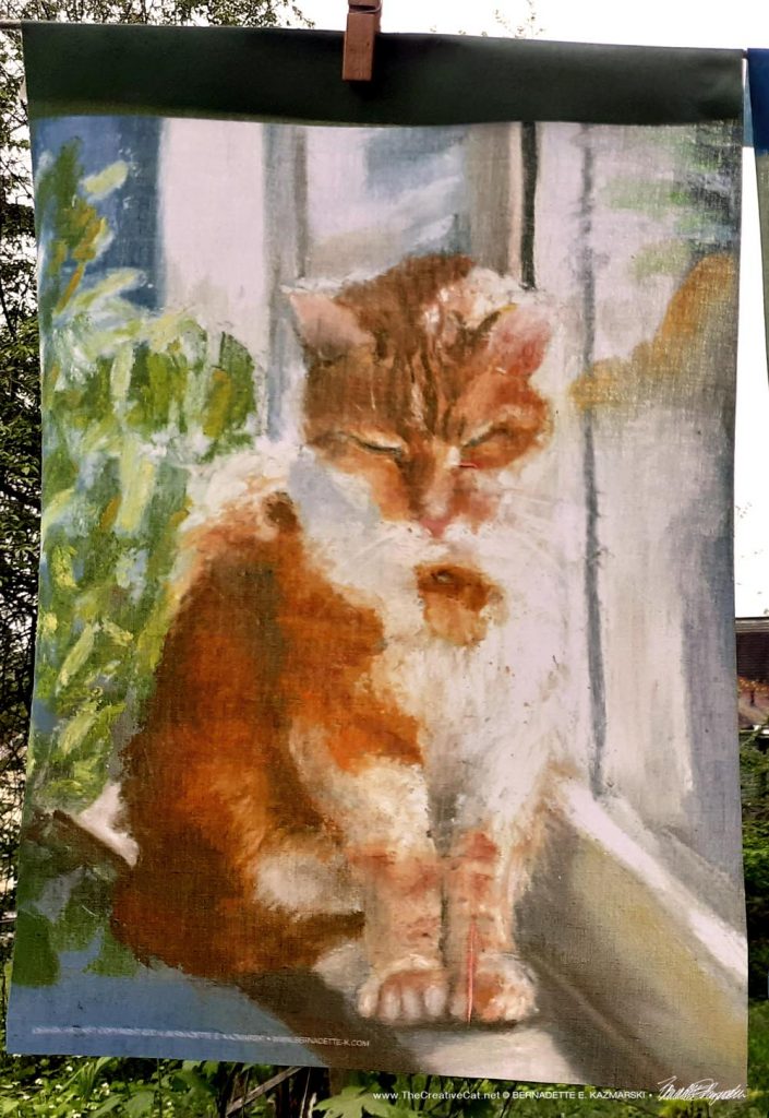 cat garden flag
