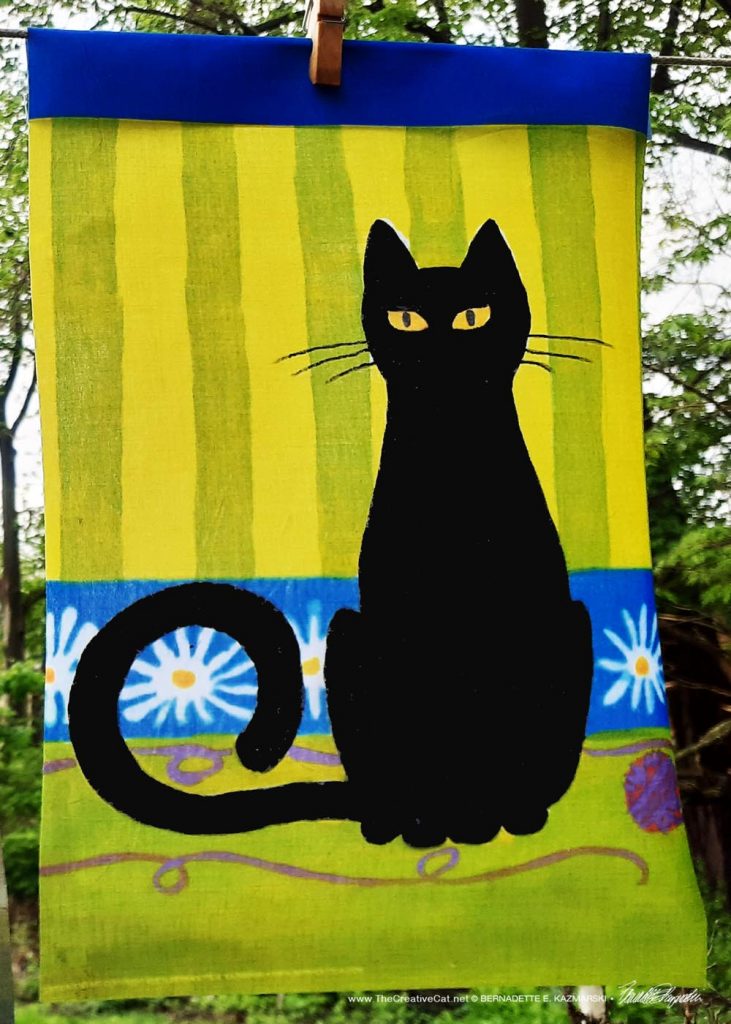 cat garden flag