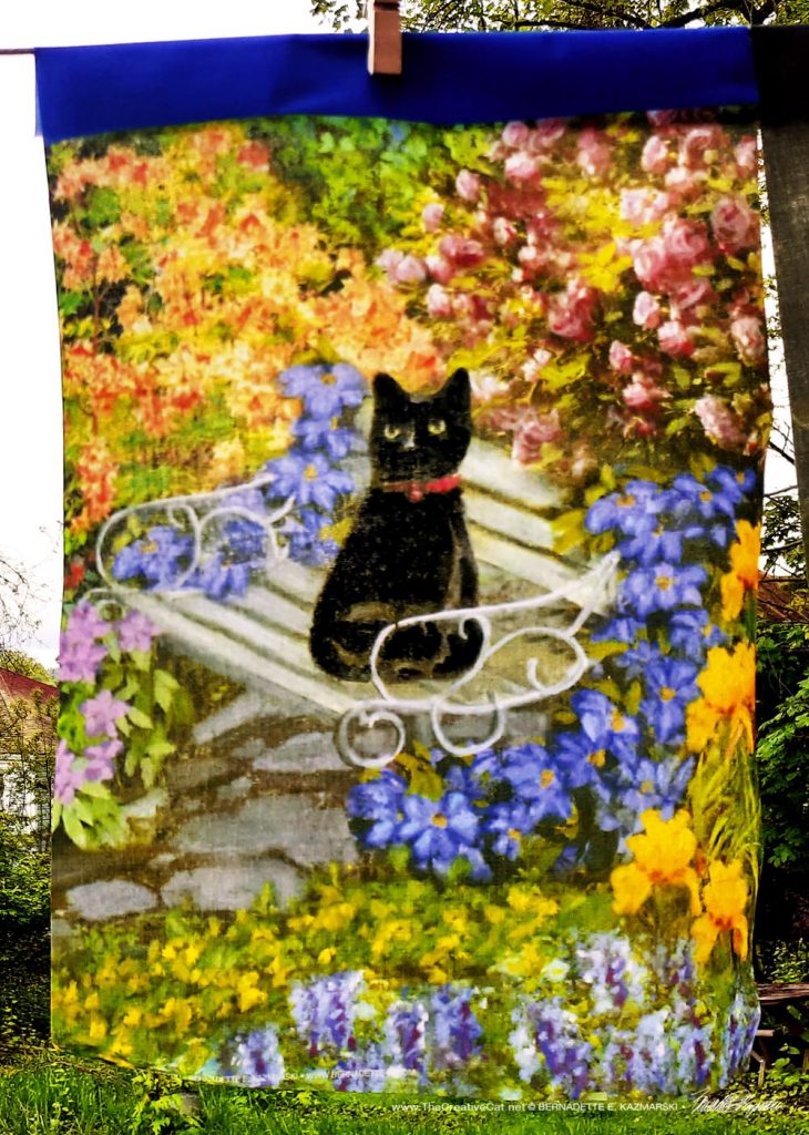 cat garden flag