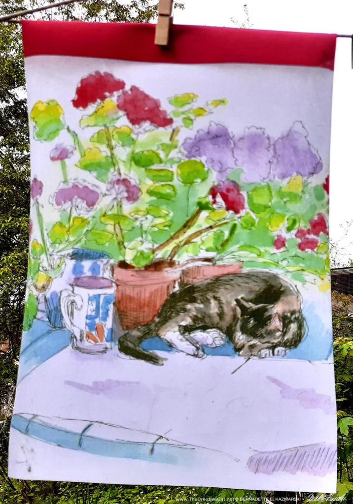 cat garden flag