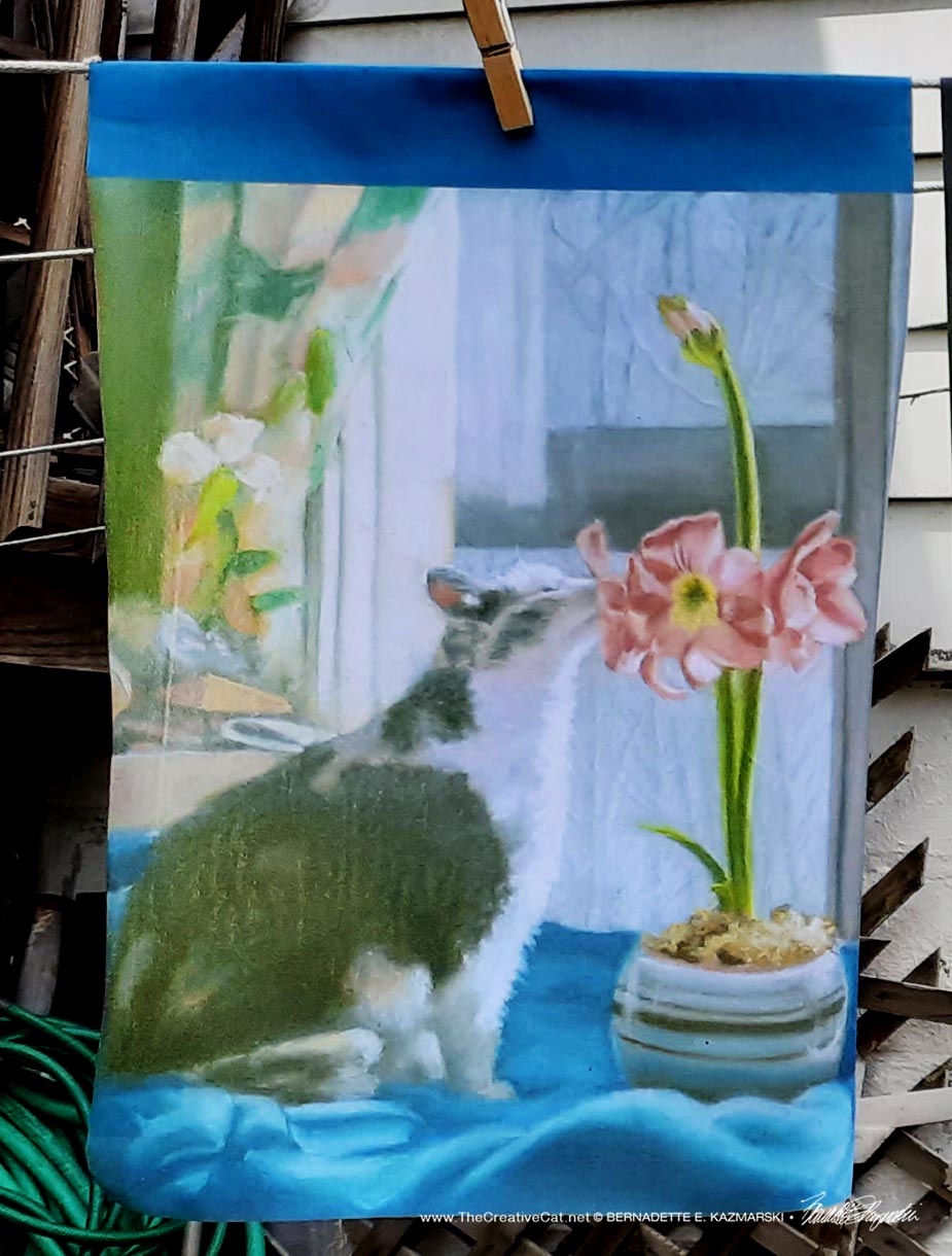 cat garden flag