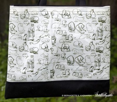 Brushy Kitties tote bag detail
