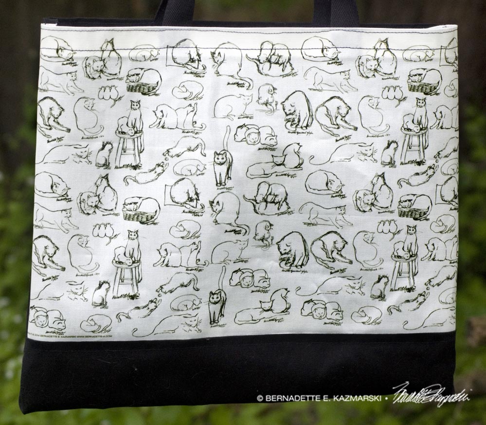 Brushy Kitties tote bag detail