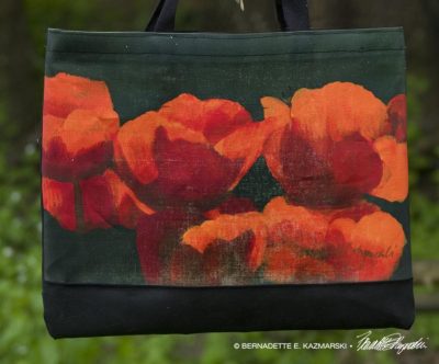 Poppies tote bag detail